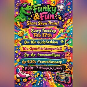 Funky & Fun Share Show Train 8AM-11:30PM or later!